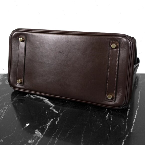 Hermes Birkin 35 Leather Handbag In Brown - Picture 5 of 16